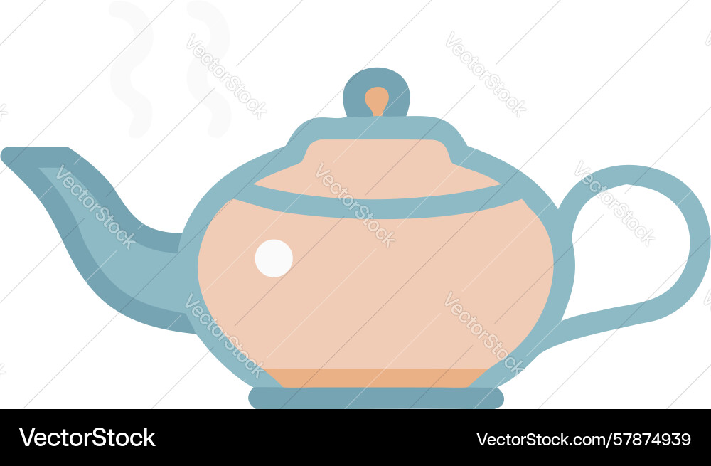 Elegant teapot steaming design generative ai Vector Image