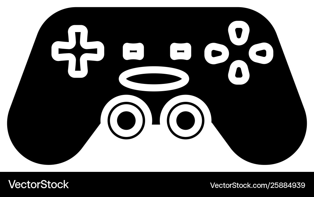 Game controller icon video console joystick Game controller icon video console joystick vector image