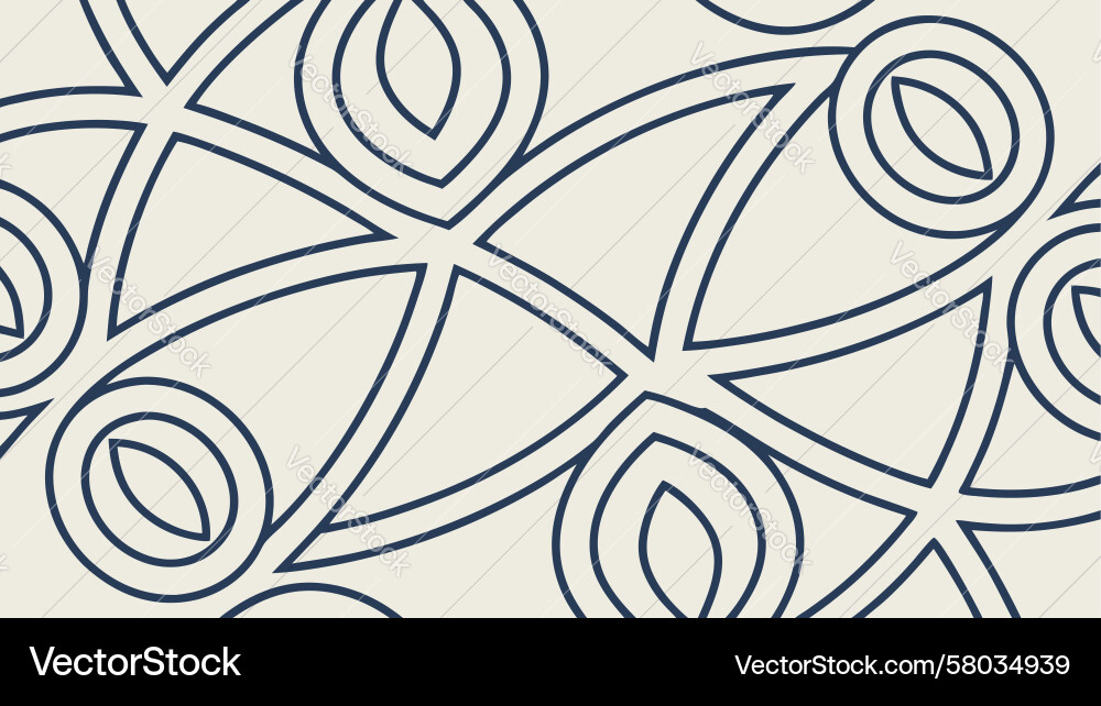 Interlocking Geometric Circles Pattern Vector Image
