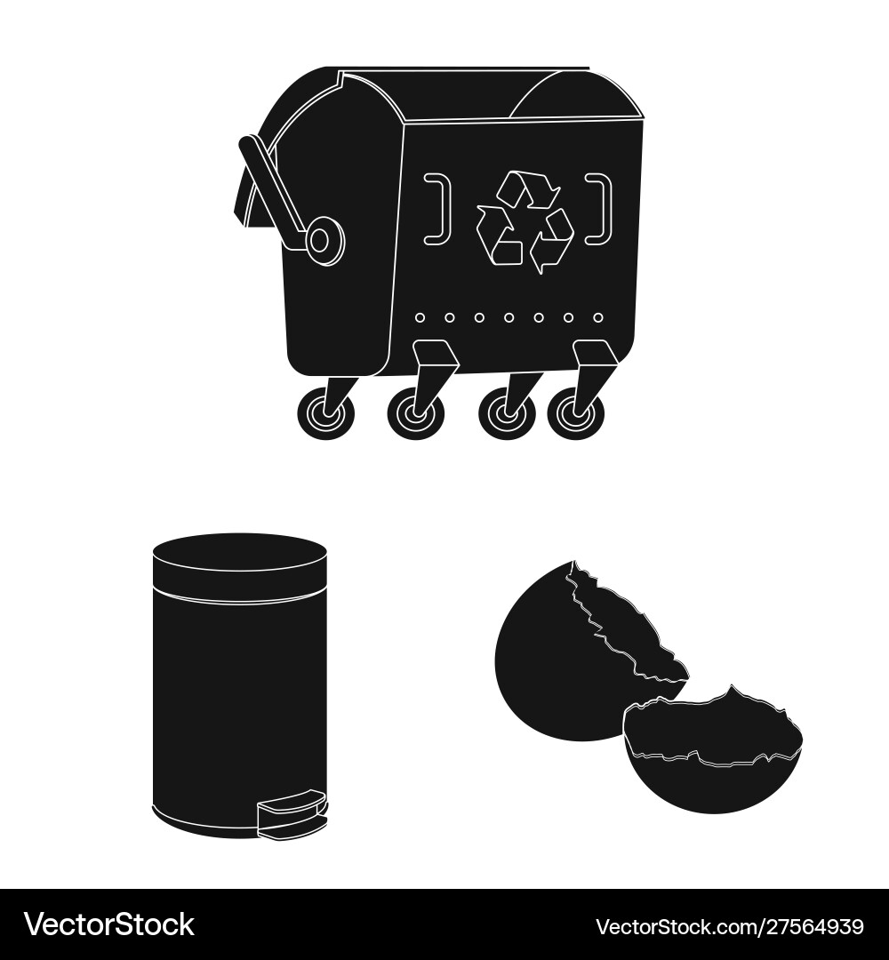 Isolated object refuse and junk logo set Vector Image