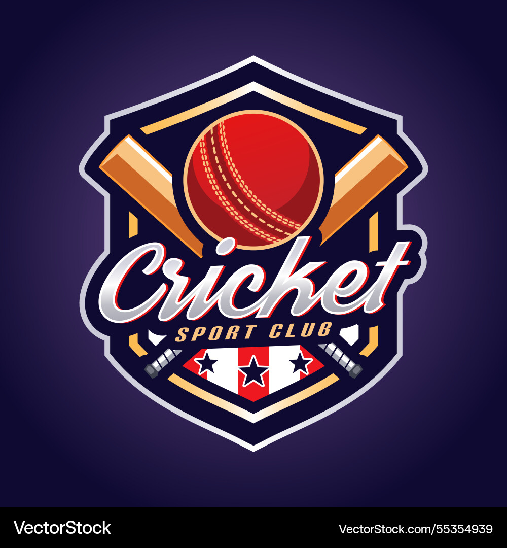 Kricket Sport modernes Konzept mit Fledermaus und Ball Kricket Sport modernes Konzept mit Fledermaus und Ball vektorbild