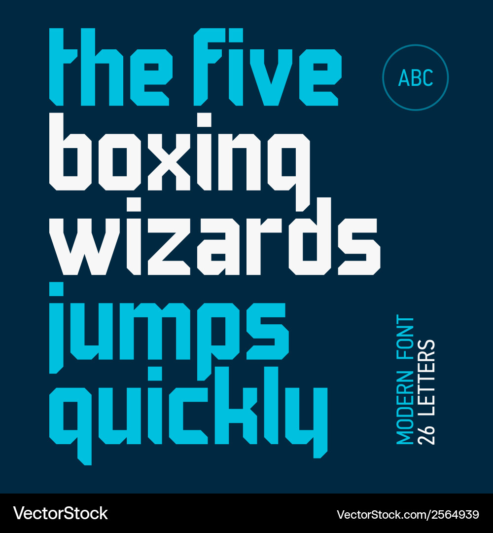 Modern font alphabet letters Royalty Free Vector Image