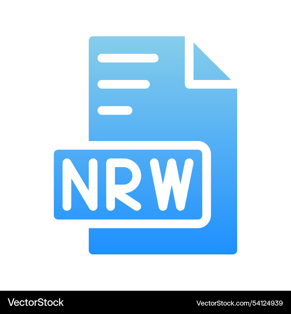 Nrw file extension icons document format symbols vector image