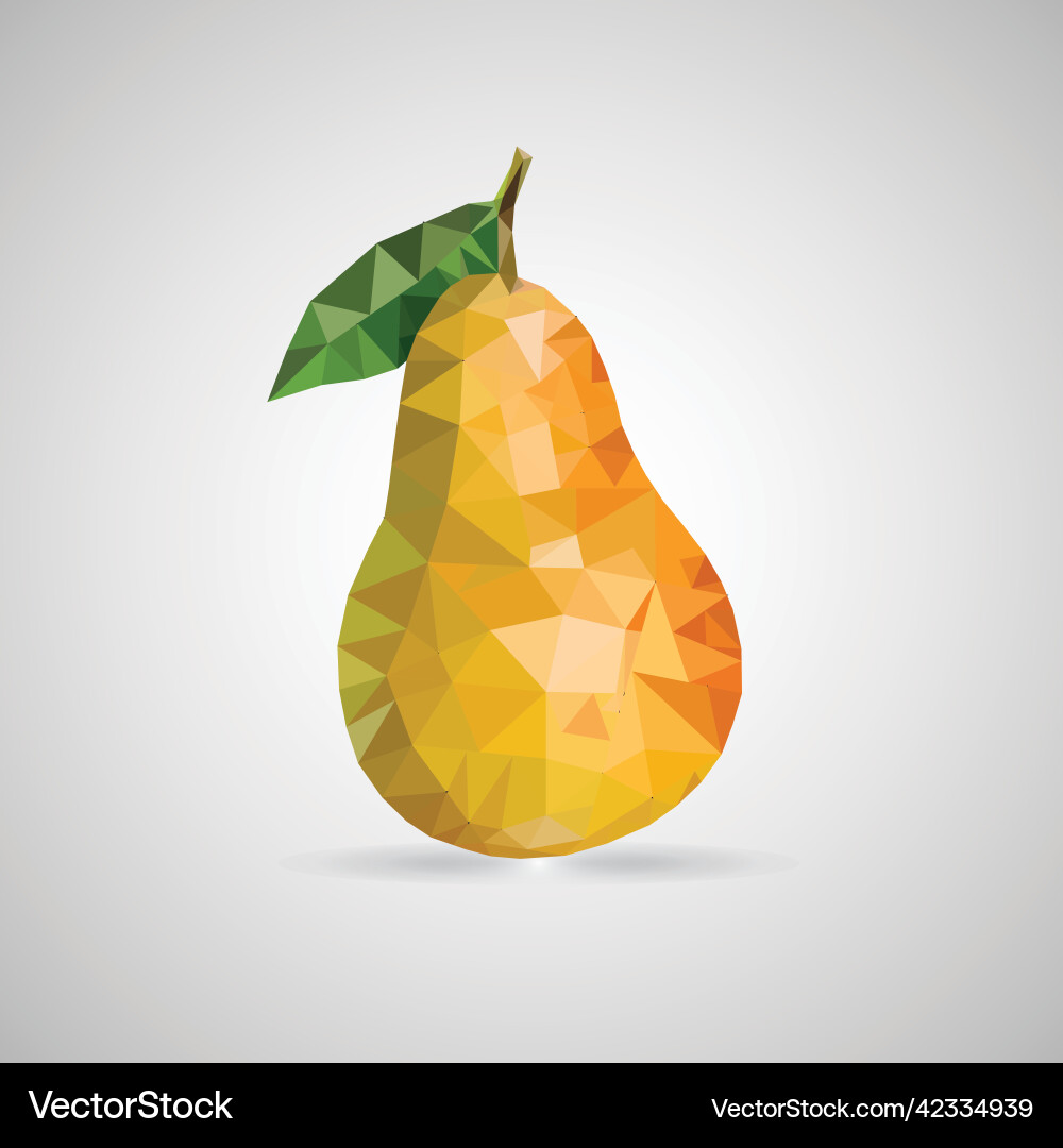 Pear with shadow on dark background Pear with shadow on dark background vector image