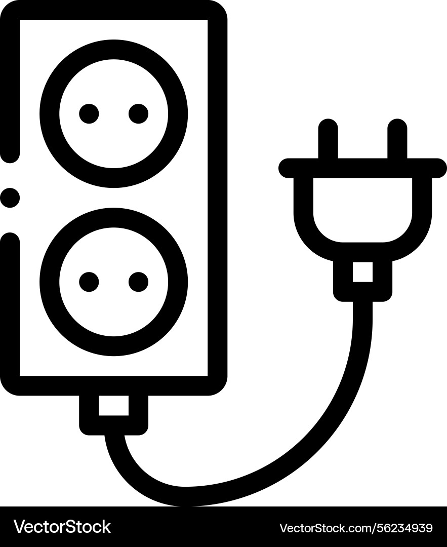 Plugging icon thin linear style design isolated Plugging icon thin linear style design isolated vector image