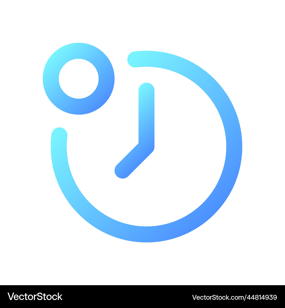 Reminder from time app pixel perfect gradient Vector Image