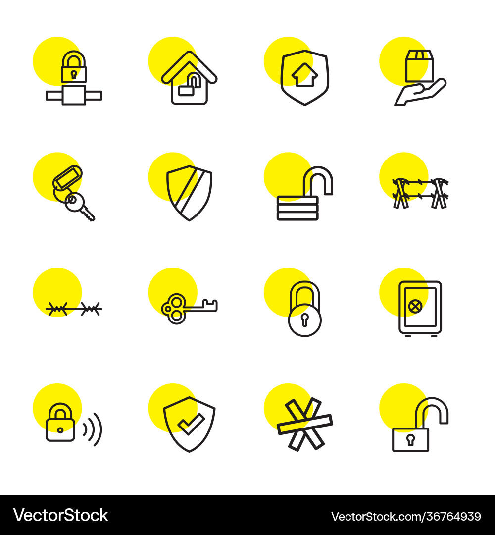 Secure icons Vector Image