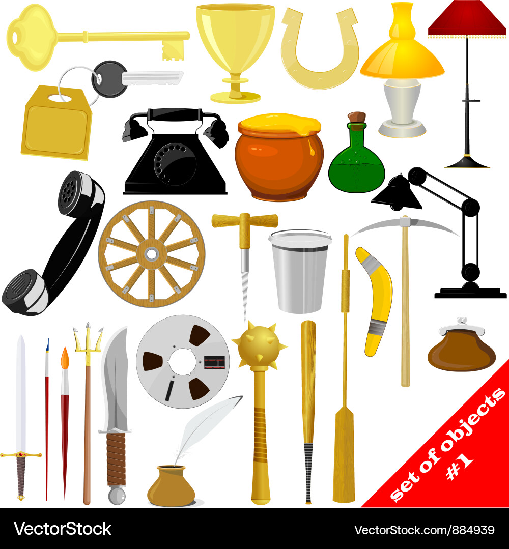 Set of objects eps10 Vector Image