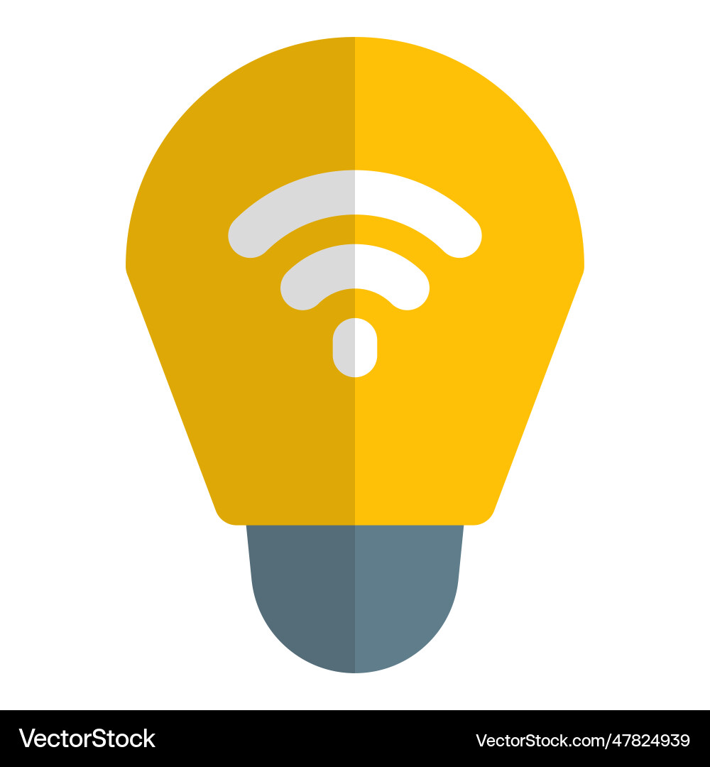 Smart bulb with lighting control functionality vector image