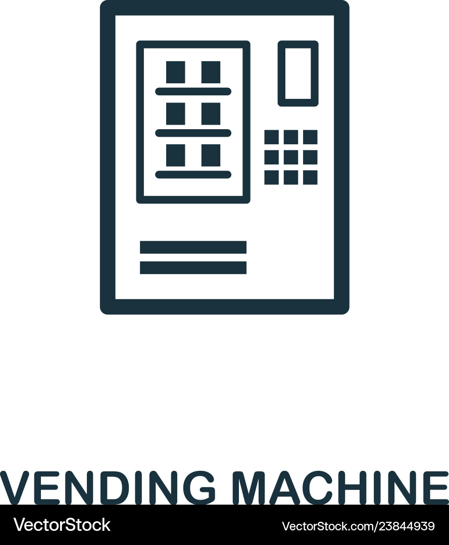 Vending machine icon monochrome style design from Vending machine icon monochrome style design from vector image