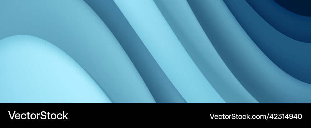 Abstract 3d soft blue curve shape overlay vector image