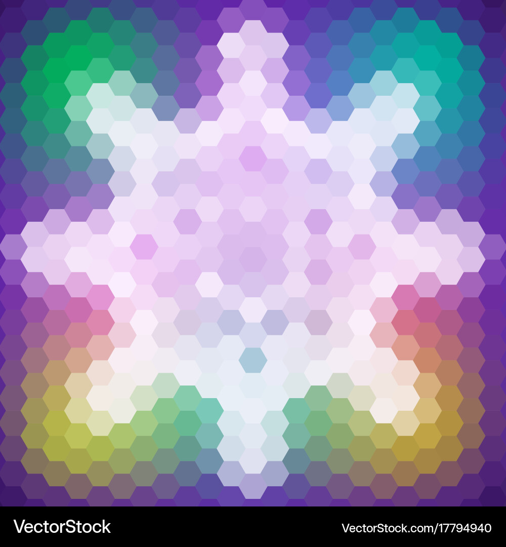 Abstract colorful background of hexagons Vector Image