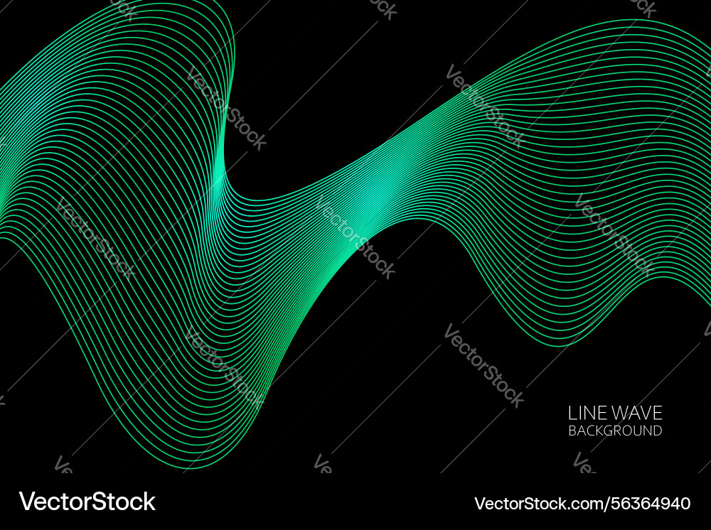 Abstract dynamic line wave background vector image