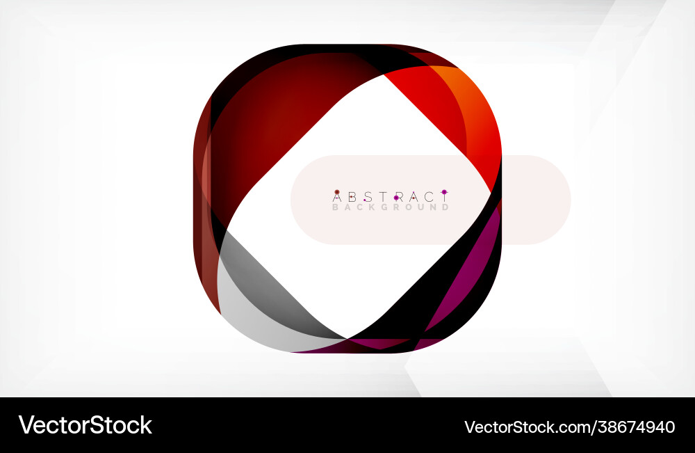 Abstract square shape with overlapping waves Abstract square shape with overlapping waves Vector Image