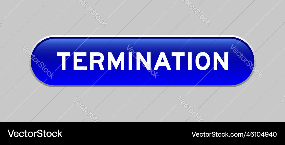 Blue color capsule shape button with word Blue color capsule shape button with word vector image