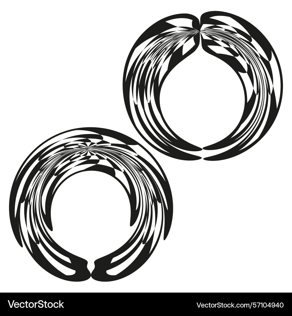 Circular ring patterns concentric circle design Vector Image