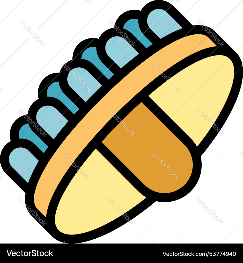 Cleaning brush with handle for scrubbing Vector Image