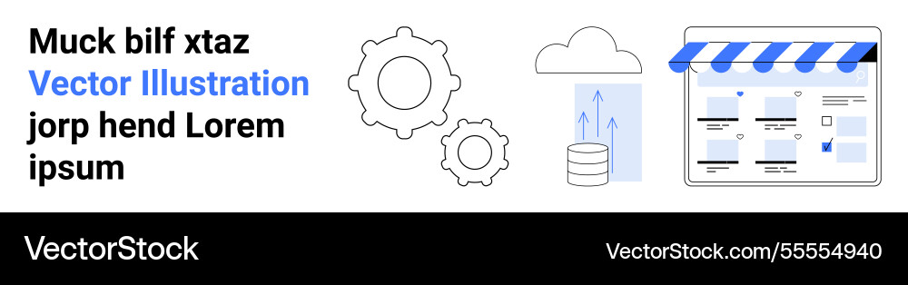 Cloud-based data storage and e-commerce platform Cloud-based data storage and e-commerce platform vector image