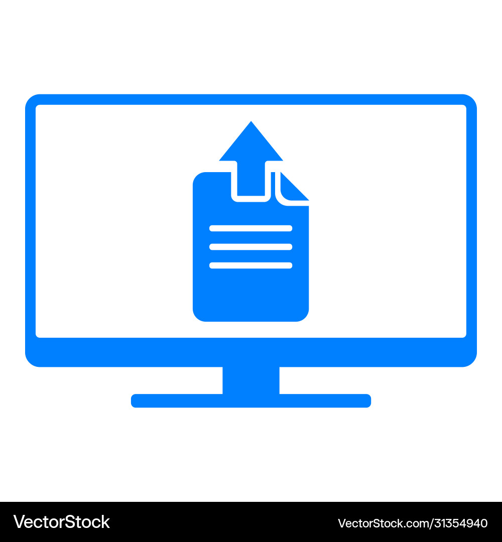Document upload and screen Vector Image