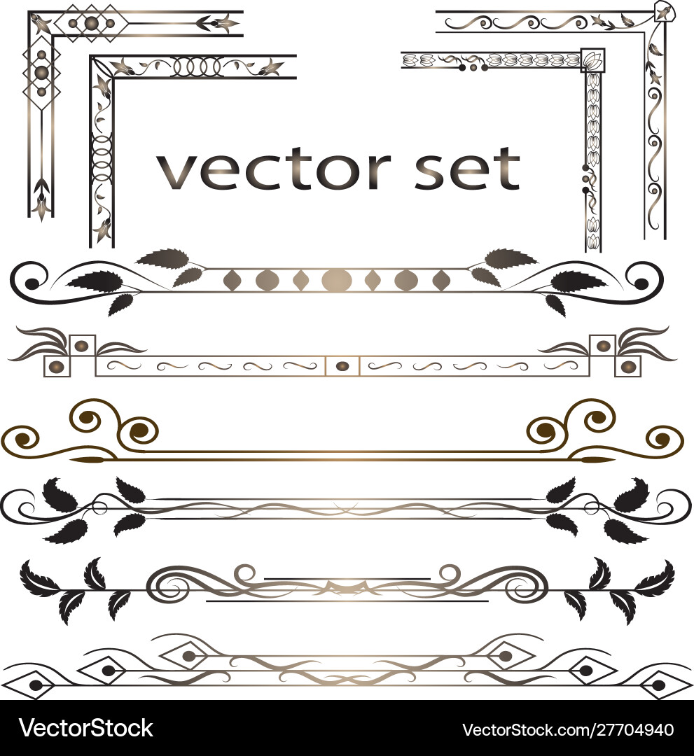 Elements for design frames and cards Elements for design frames and cards vector image