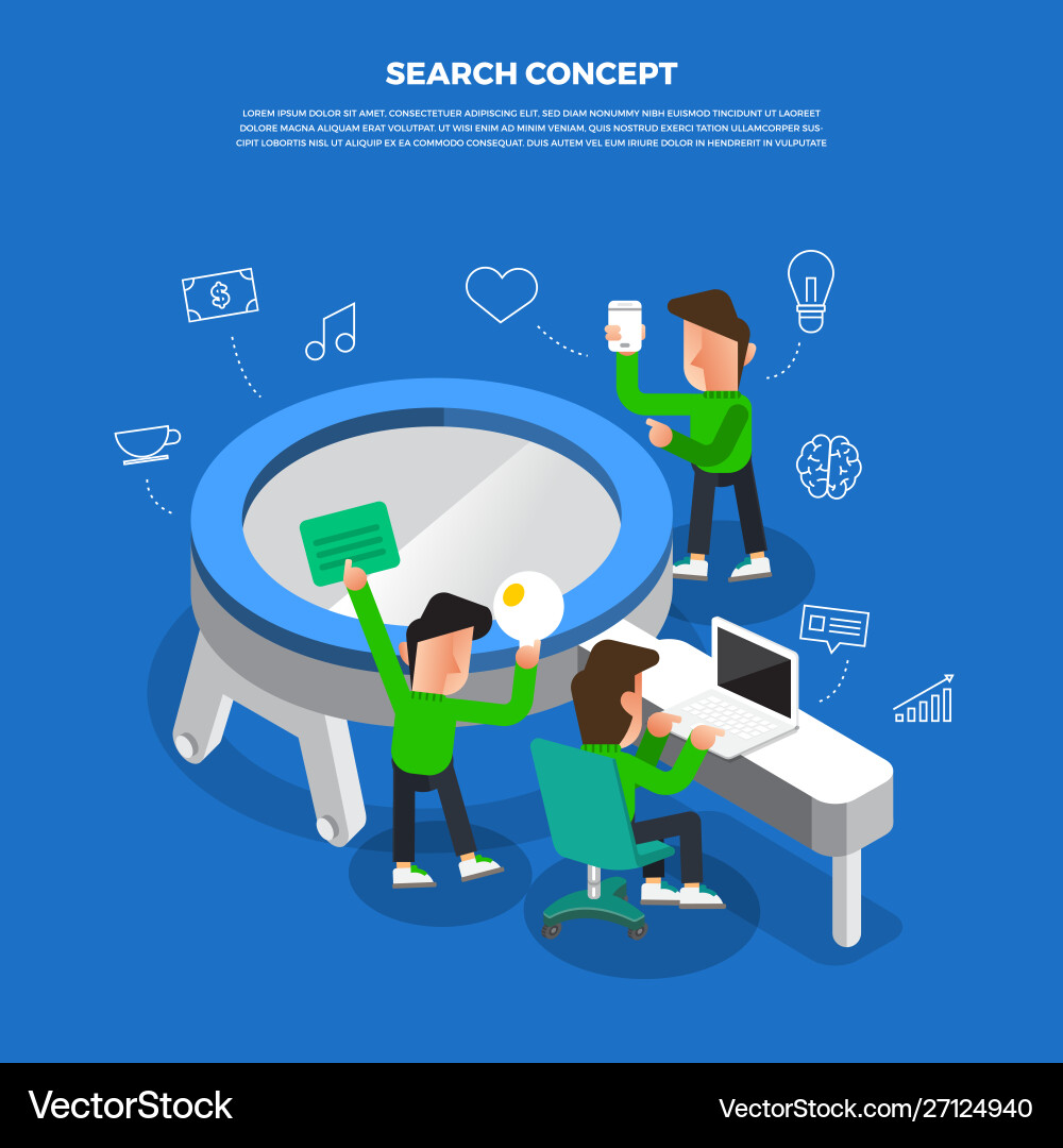 Flat design concept brainstorm working on desktop Flat design concept brainstorm working on desktop Vector Image
