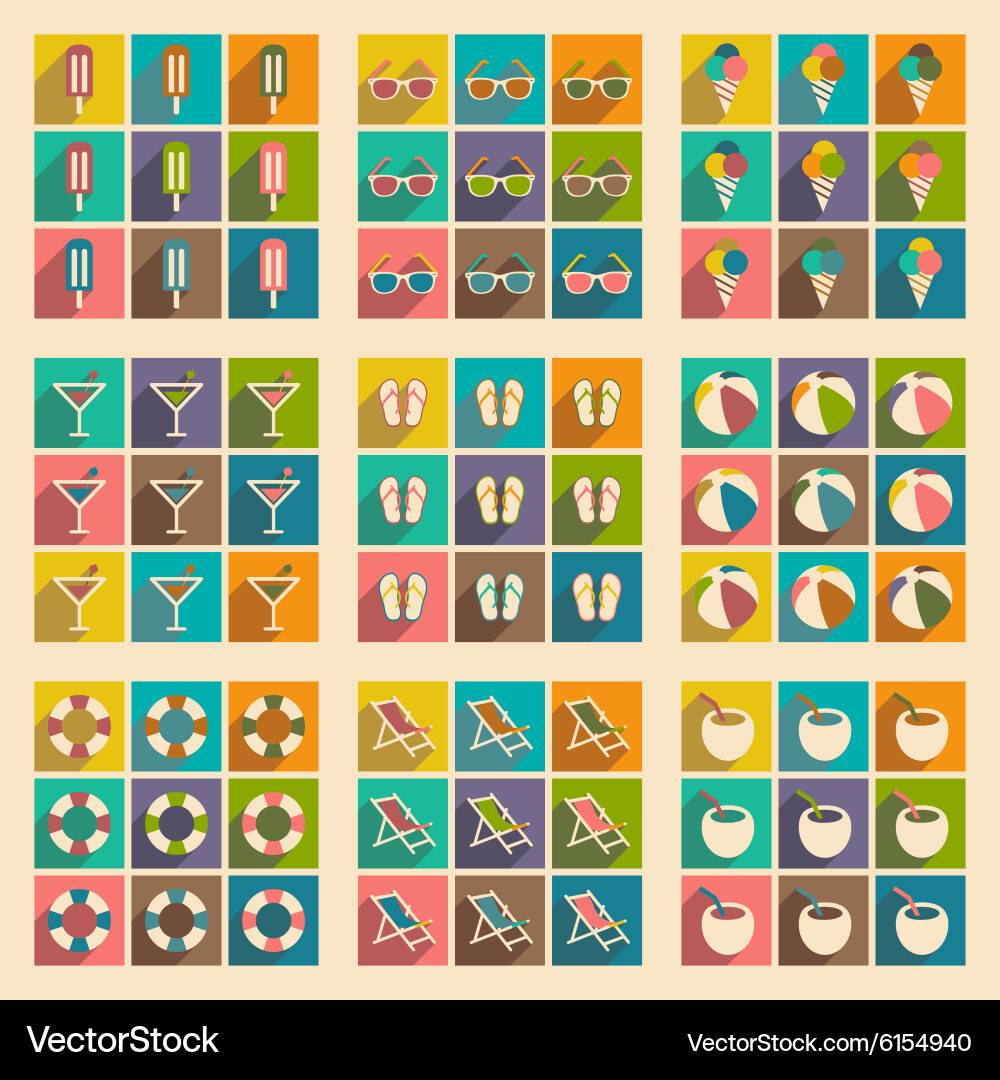 Flat with shadow concept and mobile application vector image