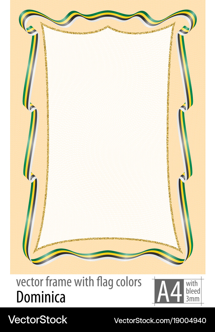Frame and border of ribbon with the colors vector image