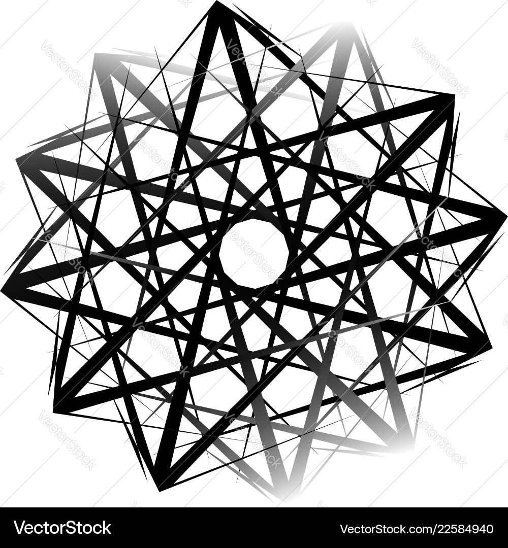 Geometric rotating form editable Geometric rotating form editable vector image