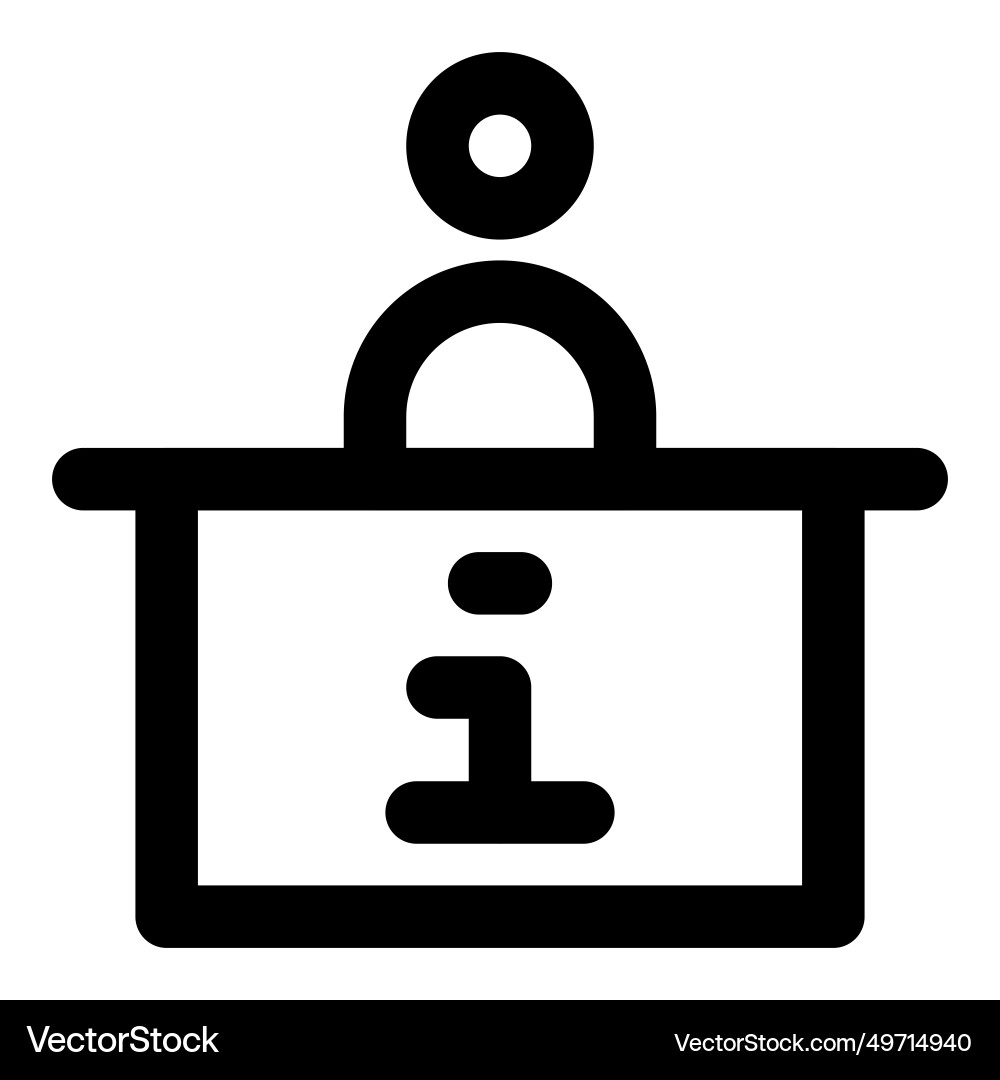 Main hub for assistance and informative guidance vector image