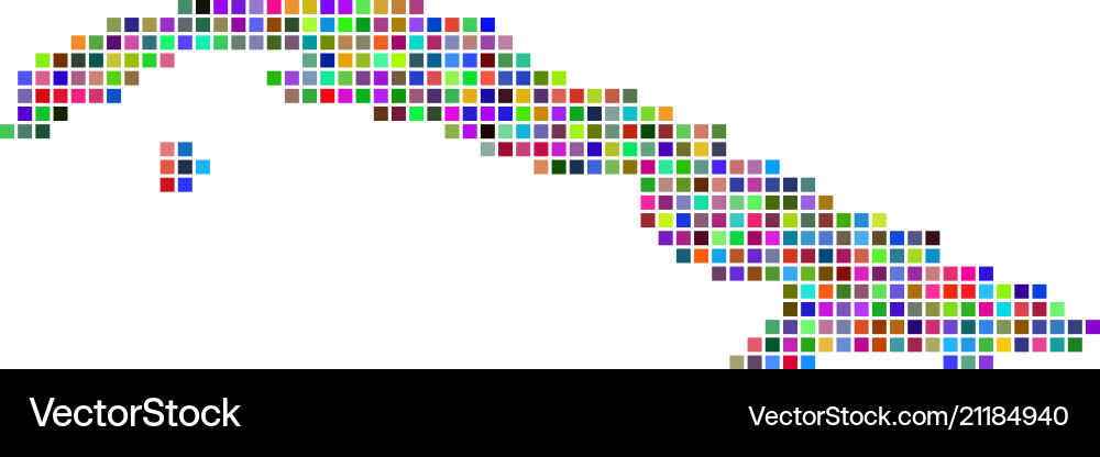 Multicolored dot cuba map Vector Image