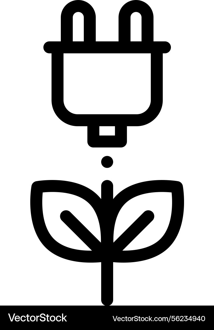 Plug icon thin linear style design isolated Plug icon thin linear style design isolated Vector Image