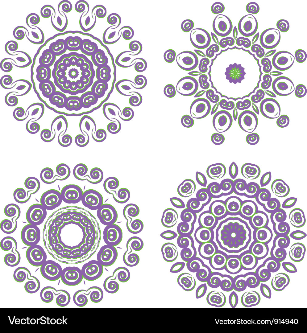 Round ornamental pattern Vector Image