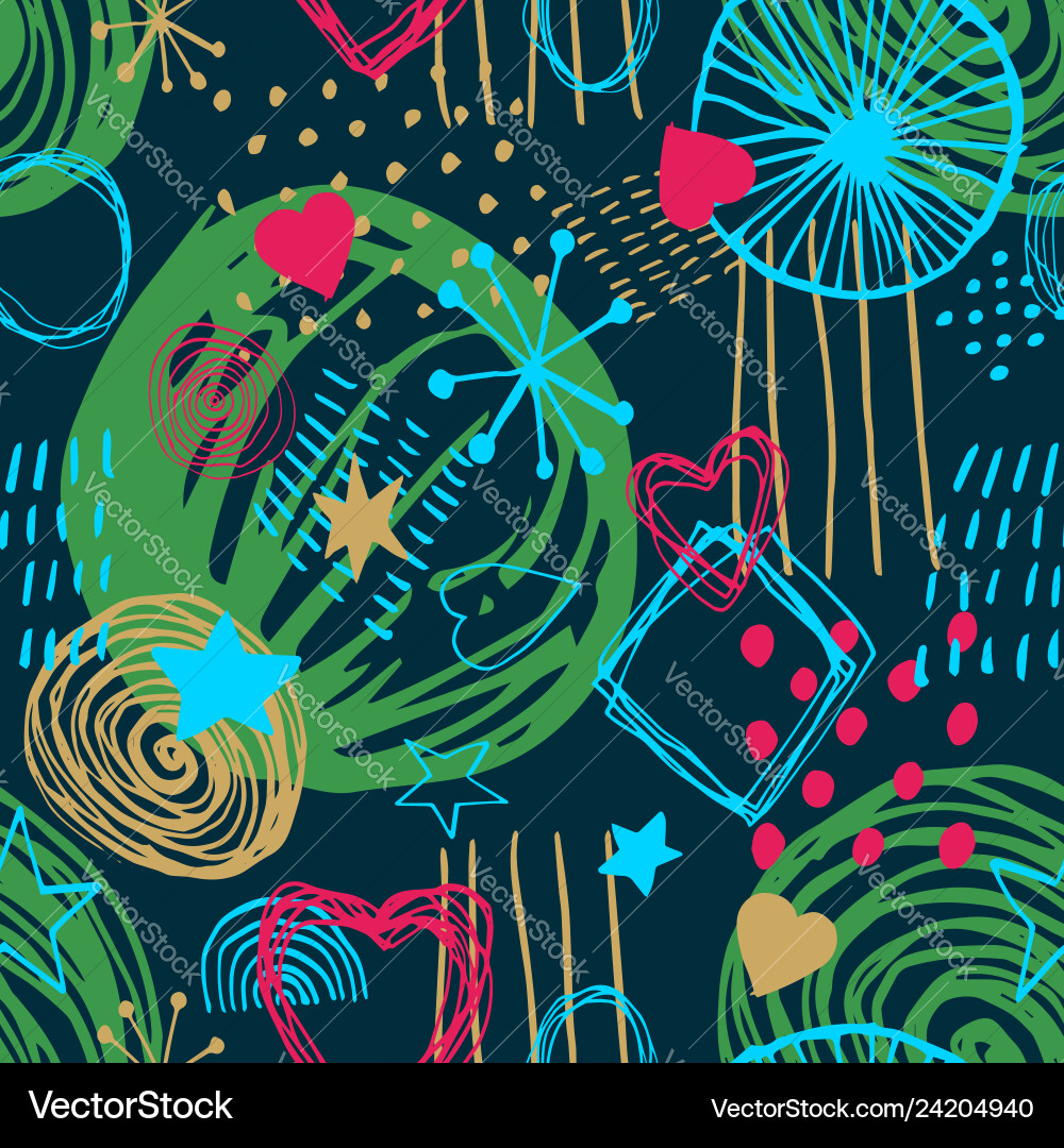 Seamless pattern simple scandinavian vector image