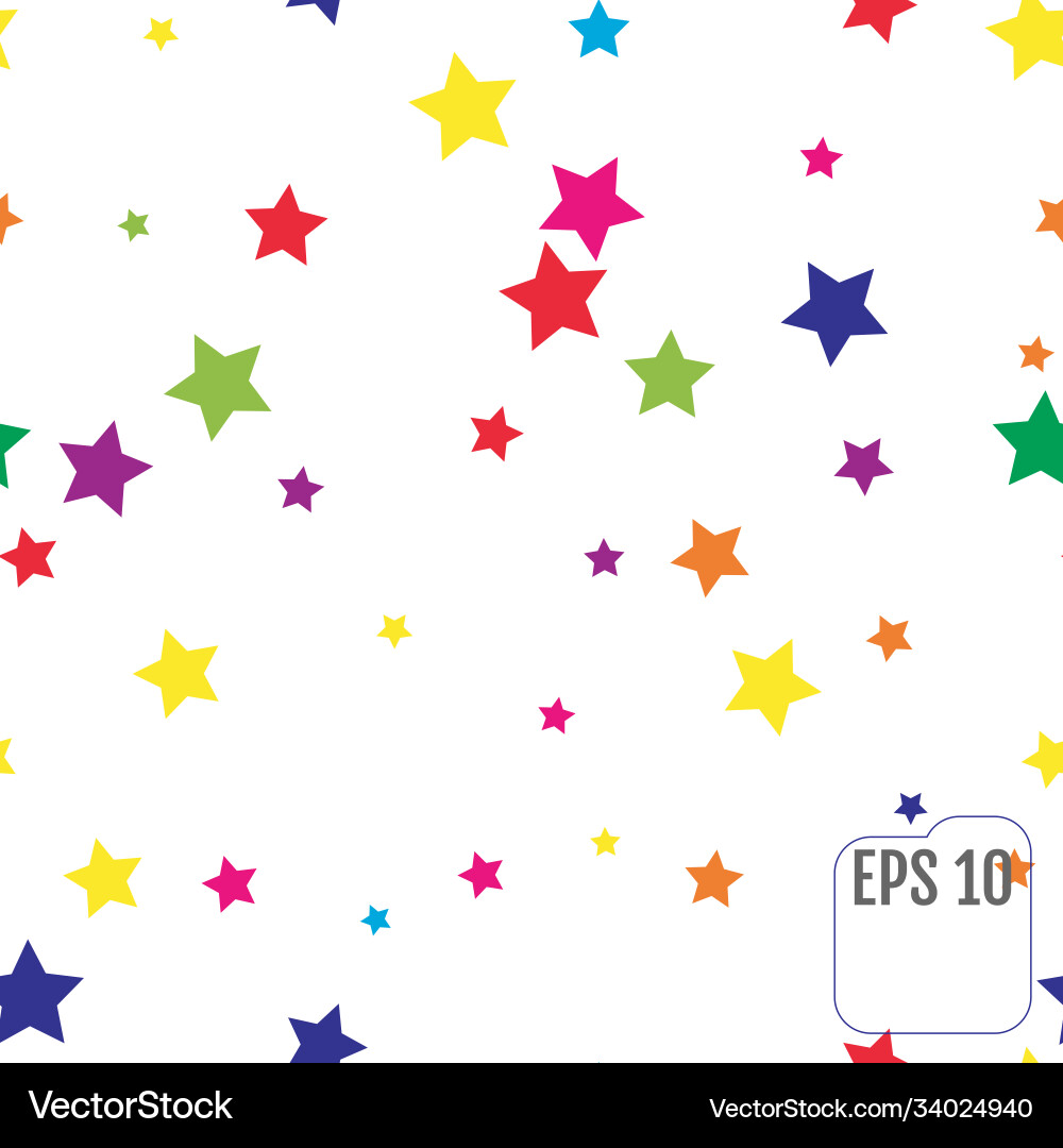 Seamless pattern with colorful stars Seamless pattern with colorful stars vector image