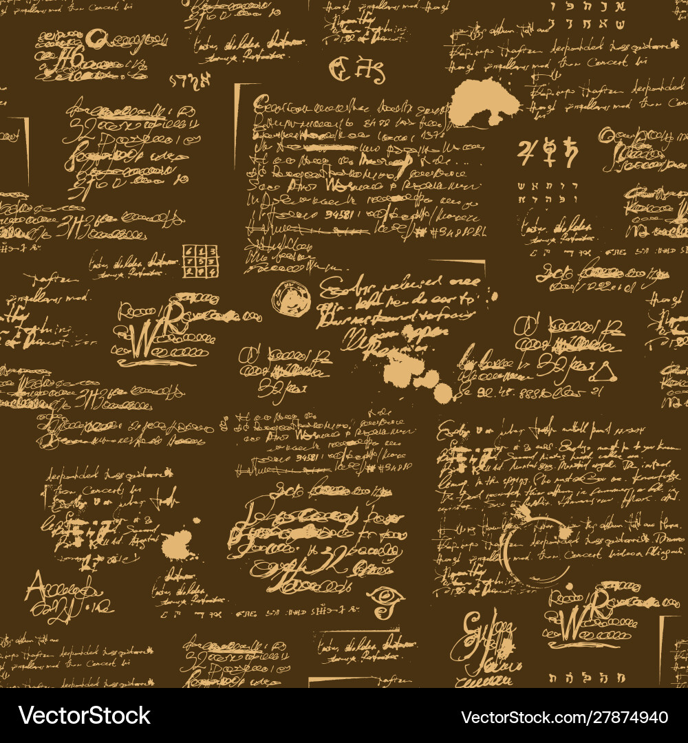 Seamless pattern with illegible scribbles Seamless pattern with illegible scribbles vector image