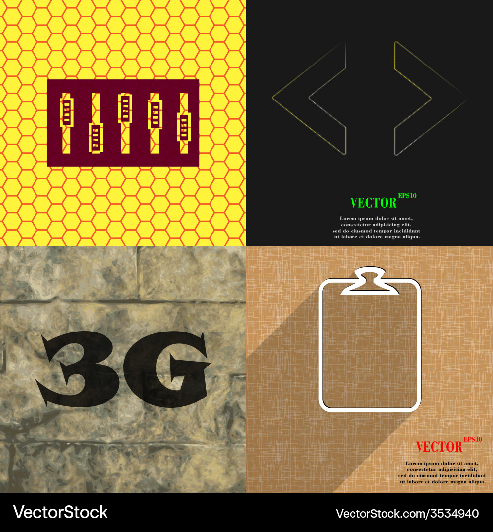 Set of abstract backgrounds with different web Vector Image