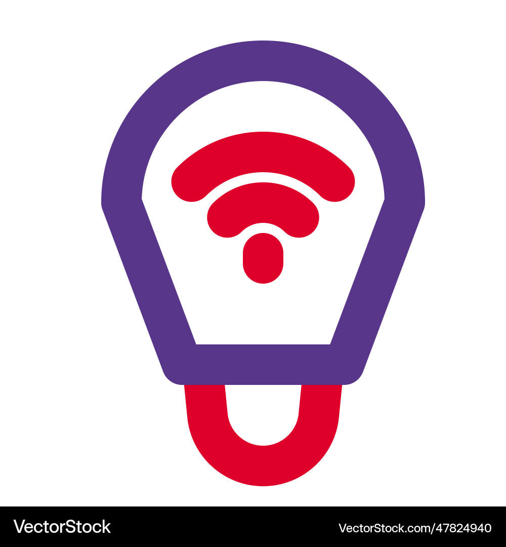 Smart bulb with lighting control functionality vector image