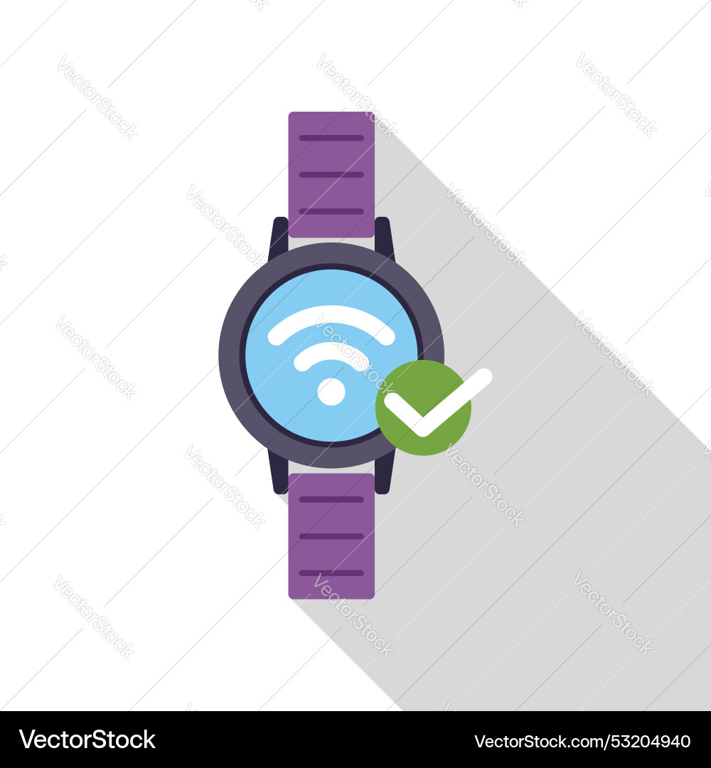 Smartwatch with wifi connection showing on screen Smartwatch with wifi connection showing on screen vector image