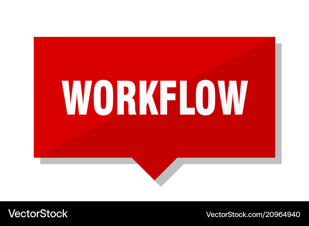 Workflow red tag Vector Image