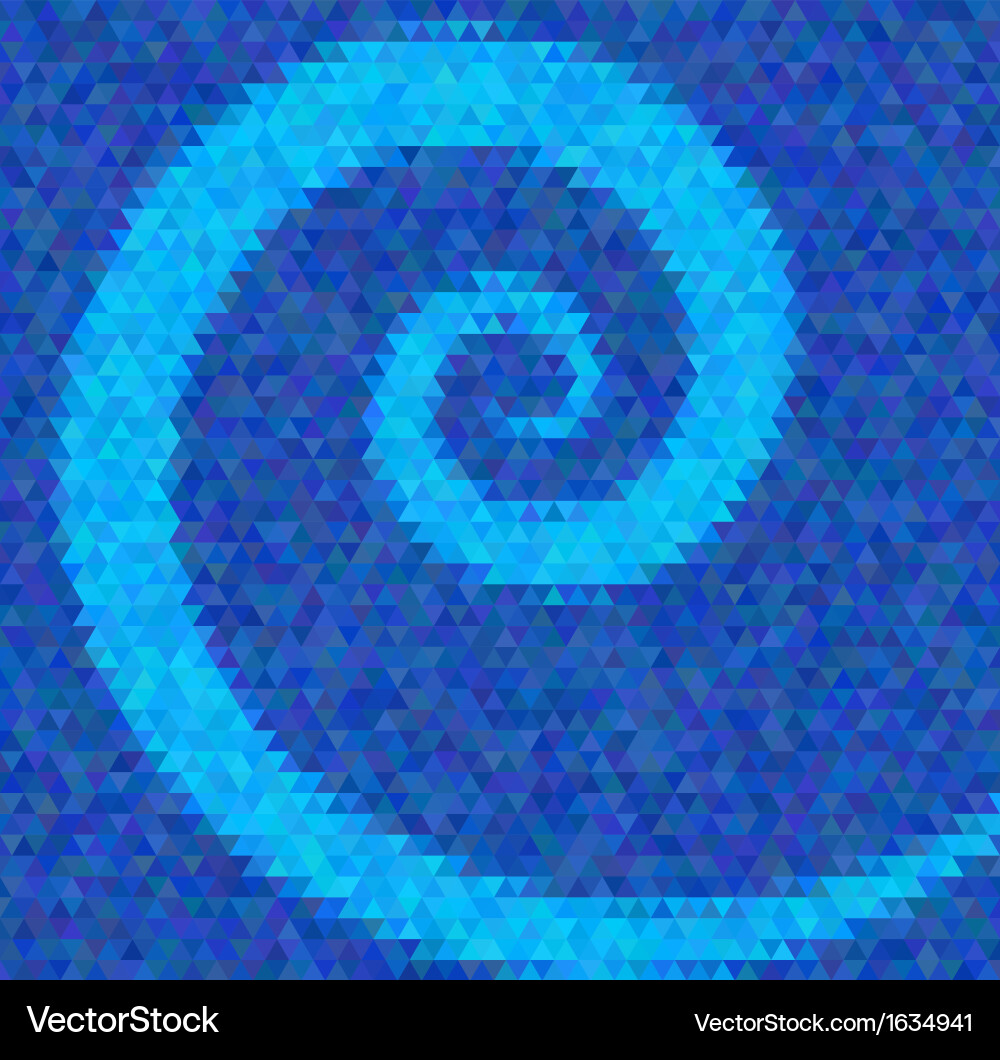 Abstract background polygin style inlay spiral vector image