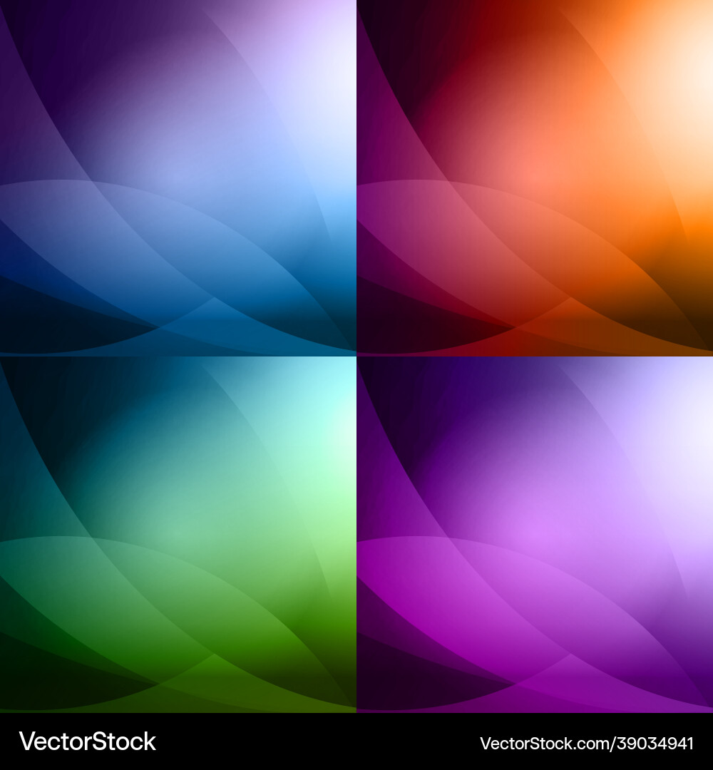 Abstract Colorful Background Set Vector Image