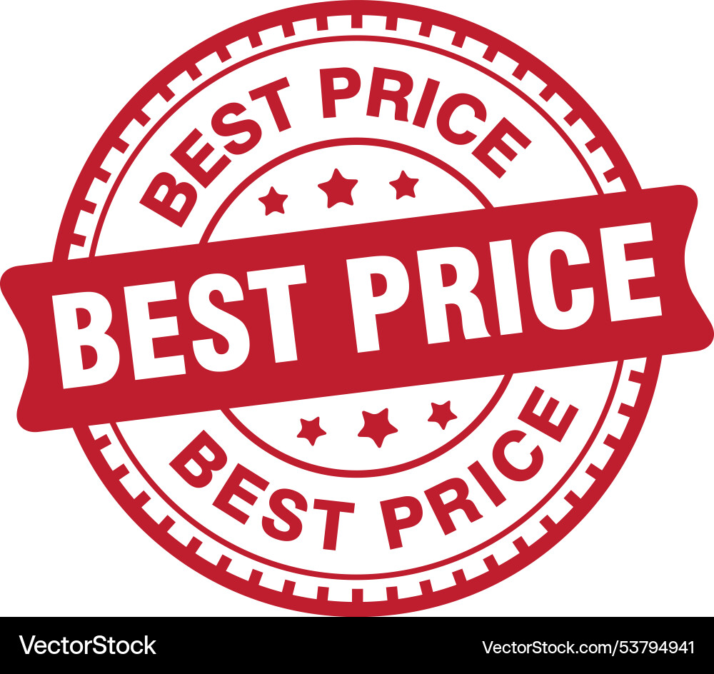 Best price tag design template for rounded shape Vector Image