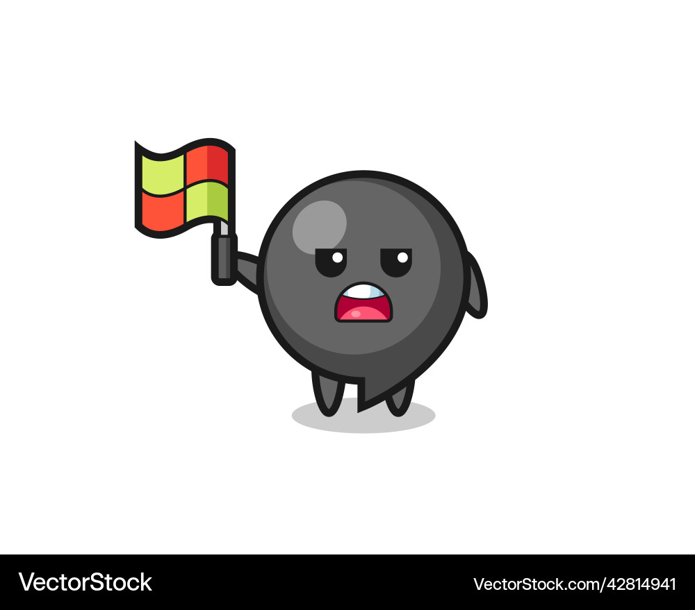 Comma symbol character as line judge putting vector image