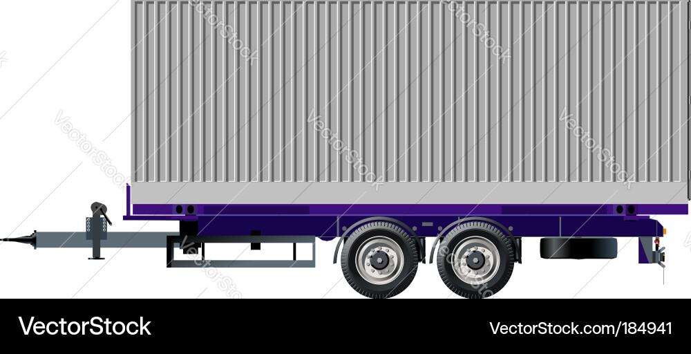 Container Trailer Vector Image