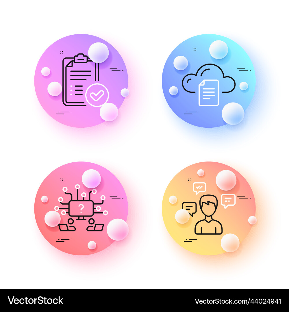 Conversation messages approved report and file Conversation messages approved report and file vector image