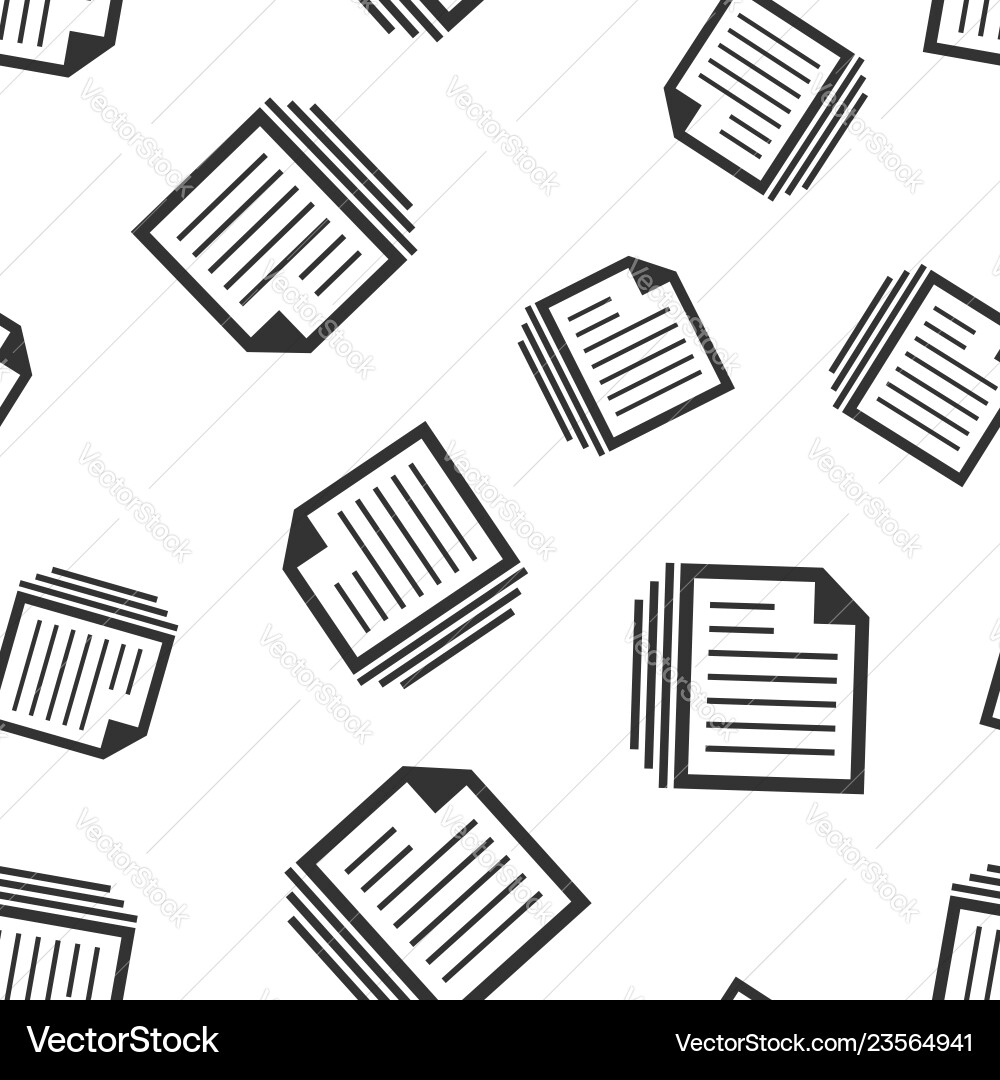 Document note icon seamless pattern background vector image