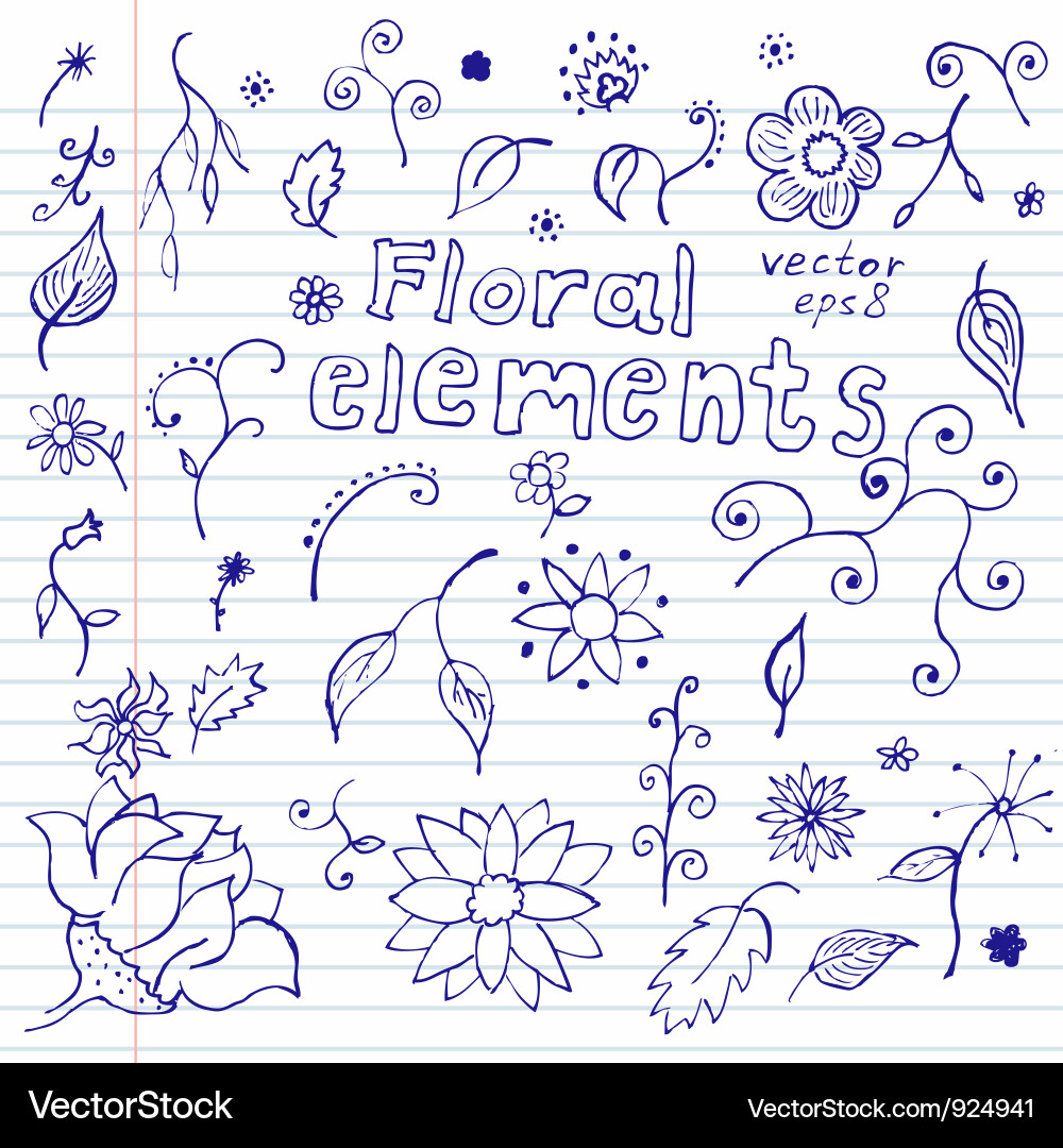 Floral Doodles & Sketch vector image