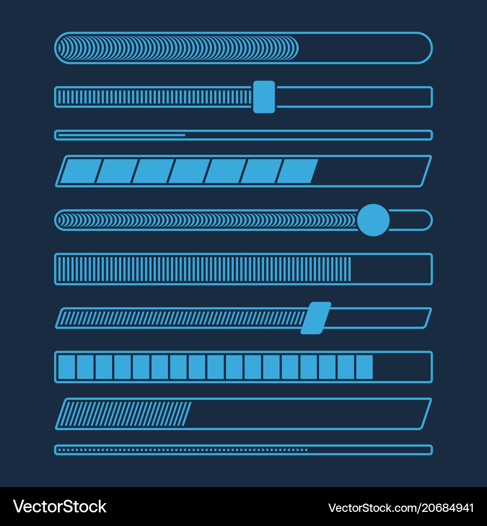 Futuristic download progress loading bar Vector Image