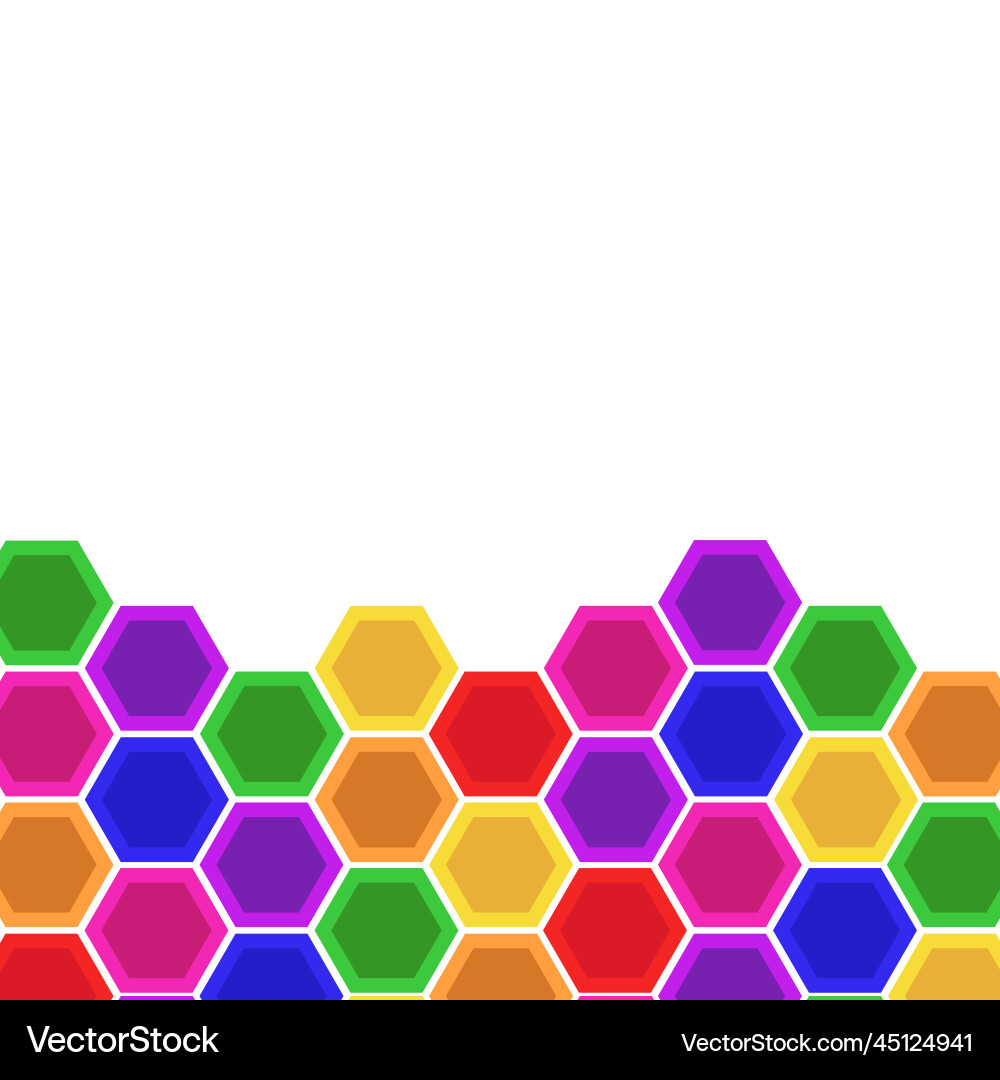 Hexagon shape change color design background Vector Image