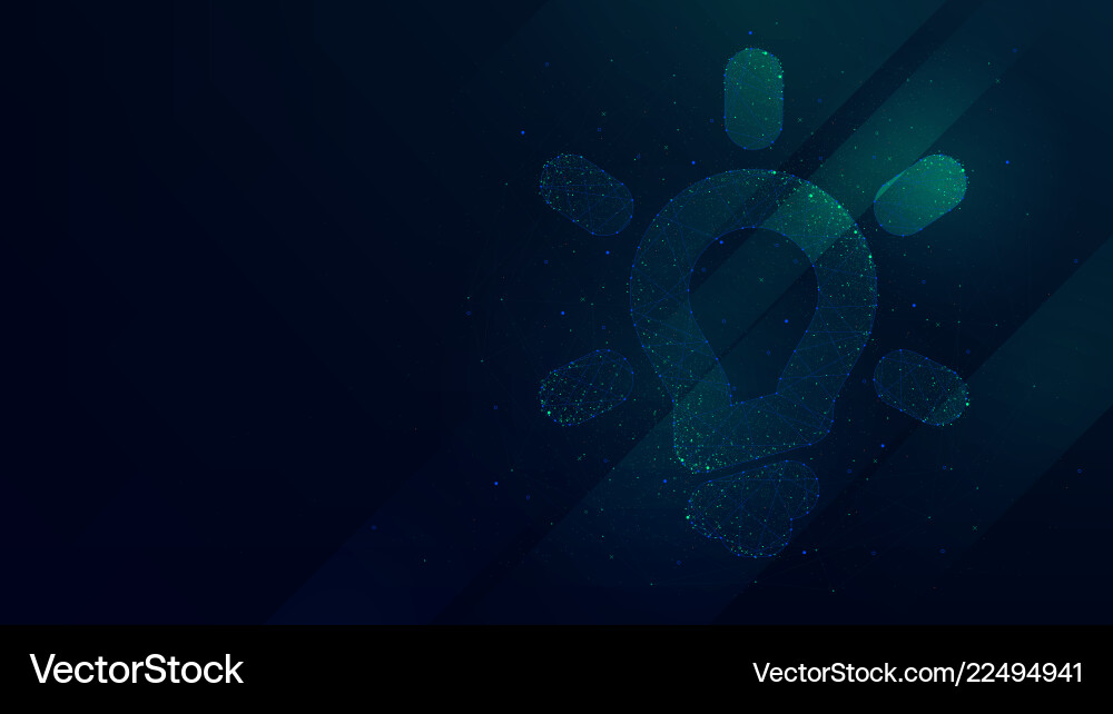 Hi-tech background with idea icon creative Hi-tech background with idea icon creative Vector Image